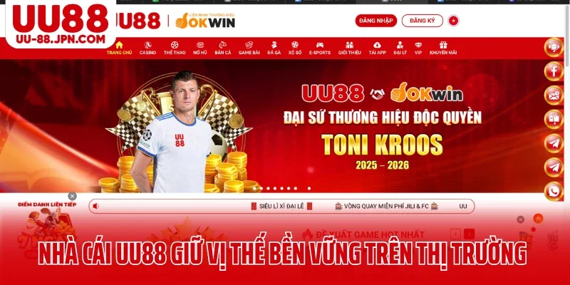 Nhà cái UU88 giữ vị thế bền vững trên thị trường